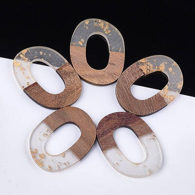 Resin & Walnut Wood Pendants