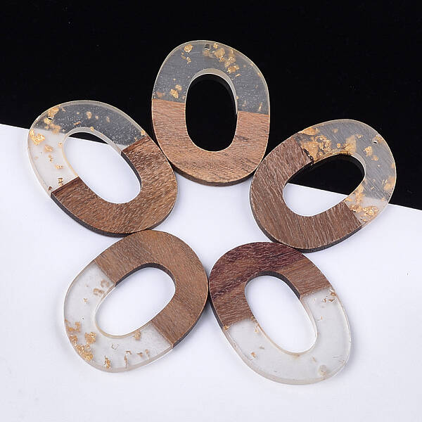 Resin & Walnut Wood Pendants