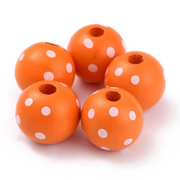 Dyed Natural Wooden Beads