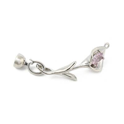 Brass Micro Pave Cubic Zirconia Fold Over Clasps