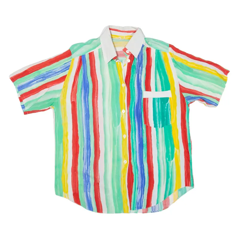 Womens Shirt Green Striped M
