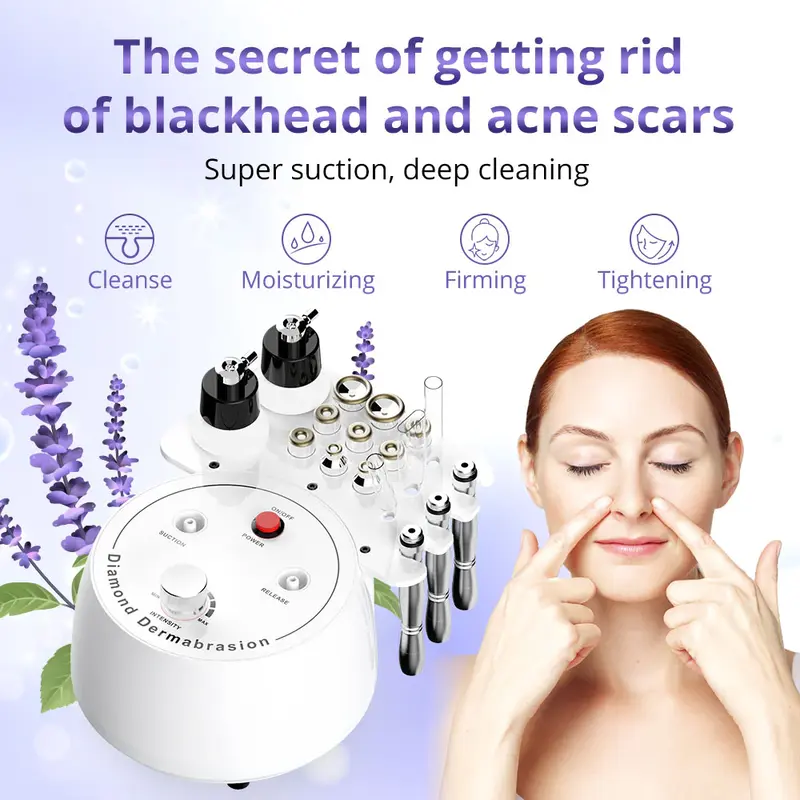 3 in 1 Diamond Microdermabrasion Dermabrasion Facial Vacuum Spray Peel Machine for Spa Salon Studio Home Use | SR-NF105