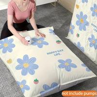 Vacuum Compression Bag, 1 Count Strawberry & Flower  Pattern Lovely Quilt Storage Bag, Dustproof & Waterproof Storage Bag for...