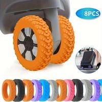 Durable Silicone Luggage Wheel Protectors, Shock Absorbing & Noise Reducing Suitcase Wheel Covers, Travel Accessory for Wheel...