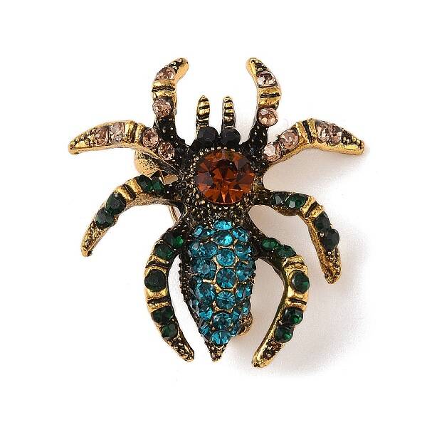 Holloween Spider Alloy Rhinestone Brooches
