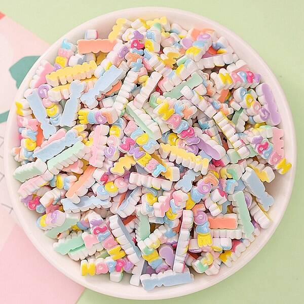 Rainbow Color Opaque Resin Cabochons