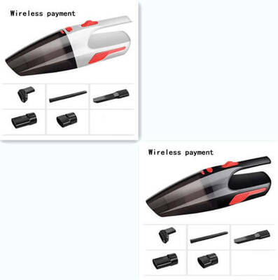 Handheld High-Power Vacuum Cleaner | Color: White Black wireless set