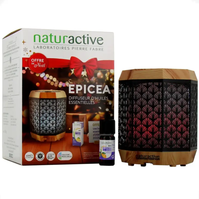 Naturactive Spruce - Essential oil diffuser + 1 HE organic sweet orange 10ml for FREE