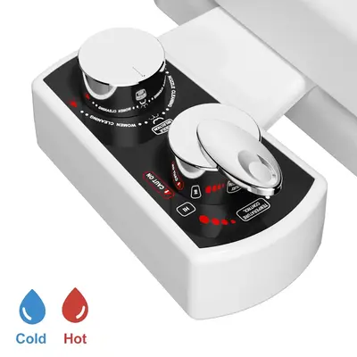 Modern Cold & Hot Water Bidet Attachment, 1 Set Bathroom Bidet Sprayer Attachment with Accessories, Bidet Attachment with Swi...