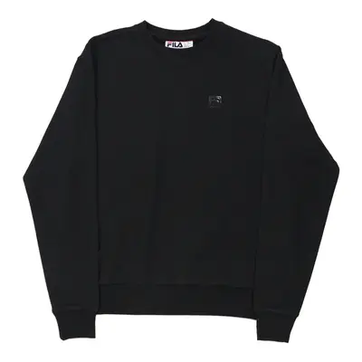 Fila Sweatshirt - Small Black Cotton Blend