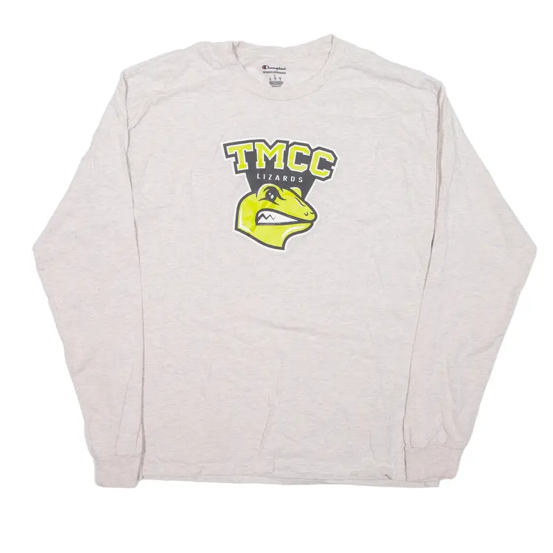 CHAMPION TMCC Lizards USA T-Shirt Pink Long Sleeve Mens L
