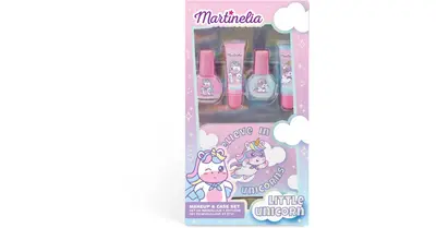 Martinelia Little Unicorn Makeup & Case set for kids 3+ nail polish 2pcs + lip gloss 2pcs + box