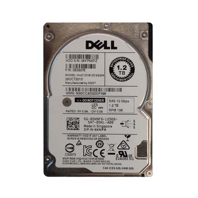 09XNF6 Dell 1.2TB 12Gb/s SAS 10000 2.5-Inch Hard Drive