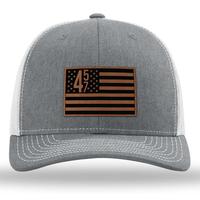 45 47 Leather Patch Hat – Premium Quality Adjustable Cap with Stylish Leather Detail