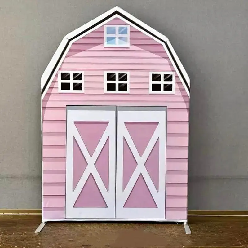 Pink House Custom Barn Party Arch Backdrop