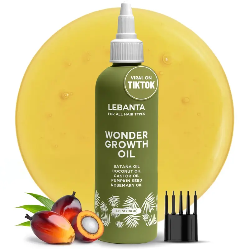 LeBanta Wonder Growth Oil - 100% Pure Batana Oil Blend with Castor Pumpkin Seed Coconut & Rosemary for Thicker Stronger Hair ...
