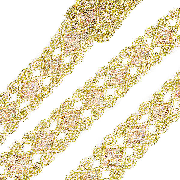 Rhombus Pattern Polyester Ribbon