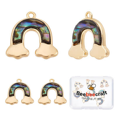 Synthetic Paua Shell Charms