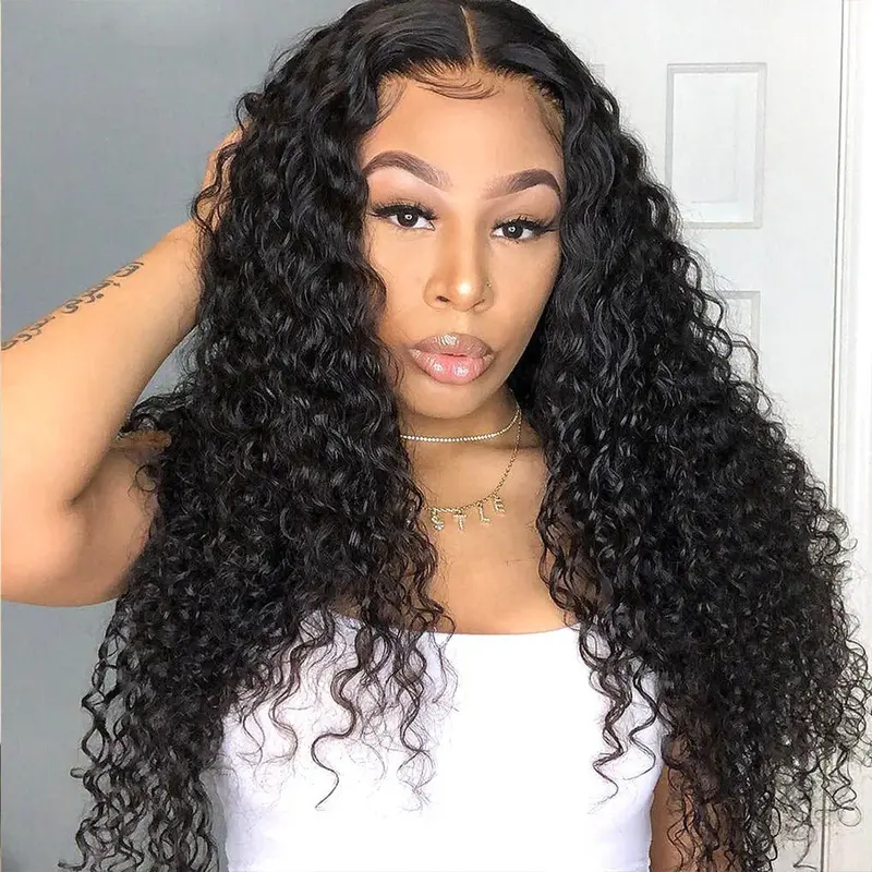 Jerry Curly 3 Bundles with Closure Jerry Curls Purvian Human Hair-AshimaryHair.com
