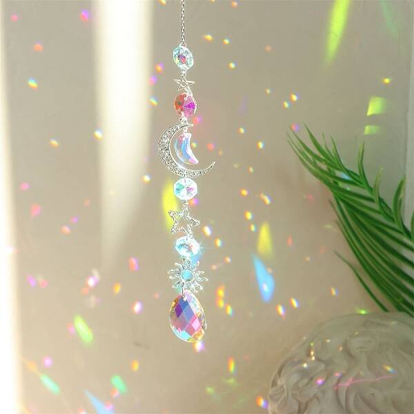Teardrop Glass Hanging Suncatchers