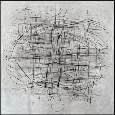 Abstract Painting Gray Artwork Black And White Art Modern Painting | ROTATION