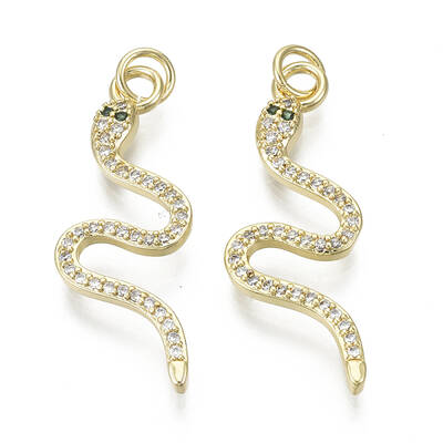 Brass Micro Pave Cubic Zirconia Pendants