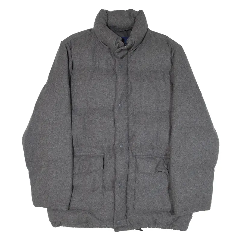 MONCLER Insulated Mens Puffer Coat Grey Wool L