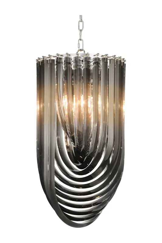 Smoke Lucite Loop Chandelier | Eichholtz Murano