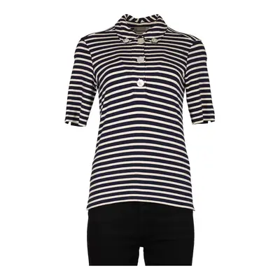 Max Mara Striped Blouse - Medium Black & White Cotton Blend