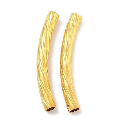 Brass Curved Tube Beads