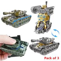 3 Pcs Tank Transform Robot Toys, Fidget Spinner Stress Relief Toys,Finger Spinning Decompression Fun Gift for Boys Men,Office...