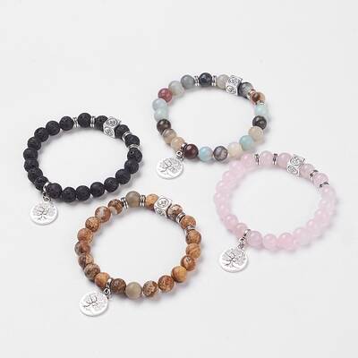 Natural Gemstone Stretch Bracelets