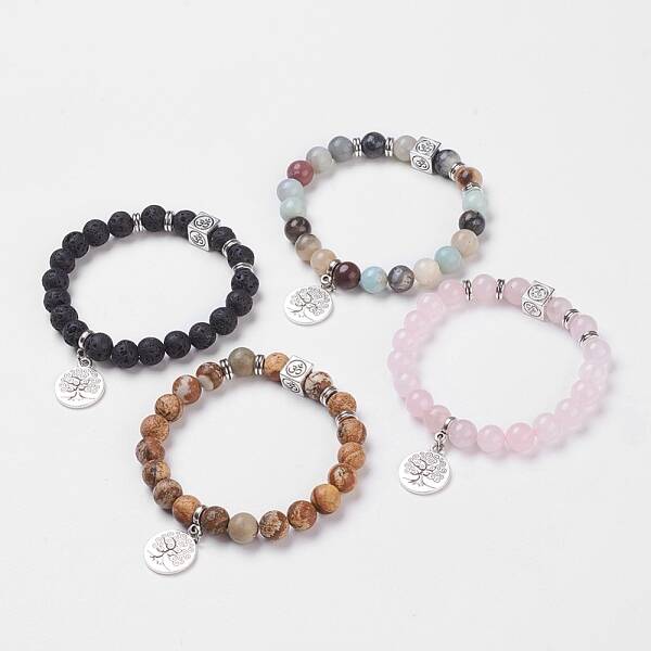 Natural Gemstone Stretch Bracelets