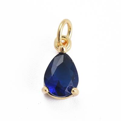 Brass Micro Pave Cubic Zirconia Pendants
