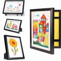 Kids Art Frames Quick Change Kids Art Display, Drawing Portfolio Artwork Storage Frame, Front Opening Changeable Display 10x1...