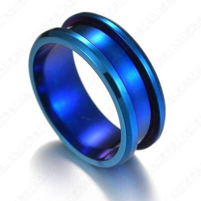201 Stainless Steel Grooved Finger Ring Settings