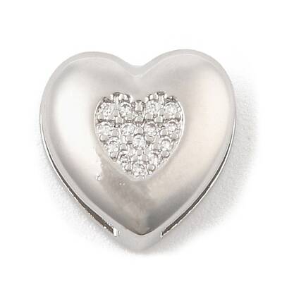 Brass Micro Pave Cubic Zirconia Slide Charms