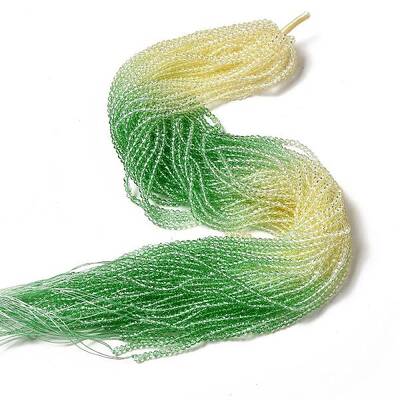Transparent Gradient Color Glass Beads Strands