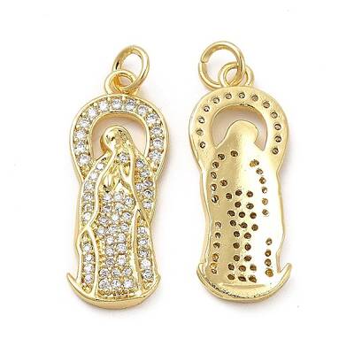 Brass Micro Pave Cubic Zirconia Pendants