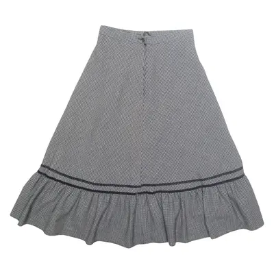 Womens Flare Skirt Grey Midi Viscose S
