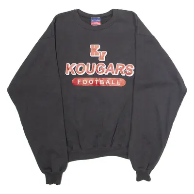 CHAMPION Kougars Football Mens Sweatshirt Grey Crew Neck 90s USA S