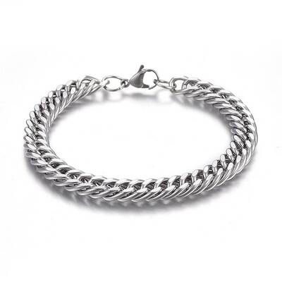 Tarnish Resistant 304 Stainless Steel Cuban Link Chain Bracelets