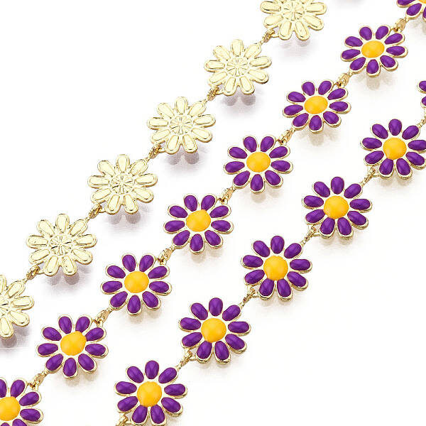 Brass Flower Link Chains