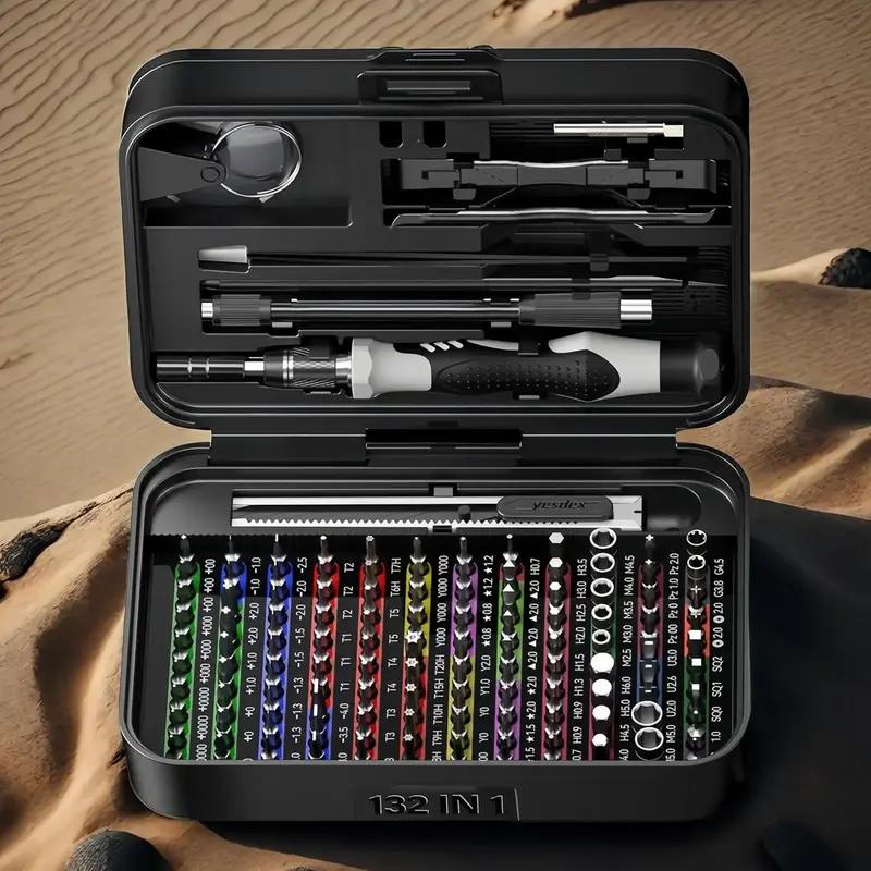 132 in 1 Precision Screwdriver Set with Tool Box, Multifunctional Screwdriver Set with Storage Box, Professional Hand Tool K...