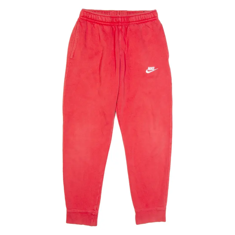NIKE Mens Joggers Red Tapered S W26 L25
