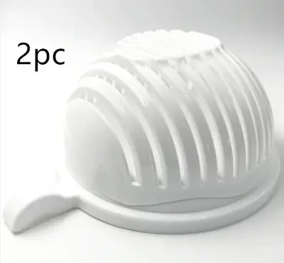 Creative Salad Cutter Fruit and Vegetable Cutter | Color: White2pc