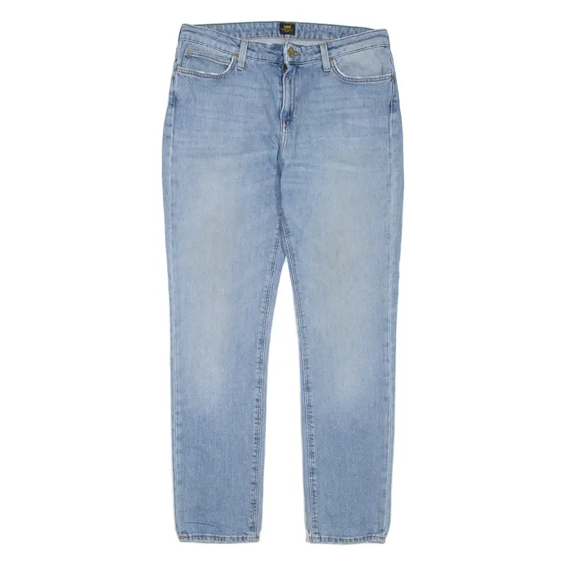 LEE Womens Jeans Blue Regular Tapered Stone Wash W30 L30