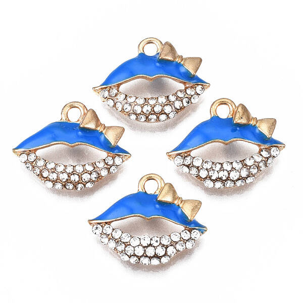 Rack Plating Alloy Enamel Pendants