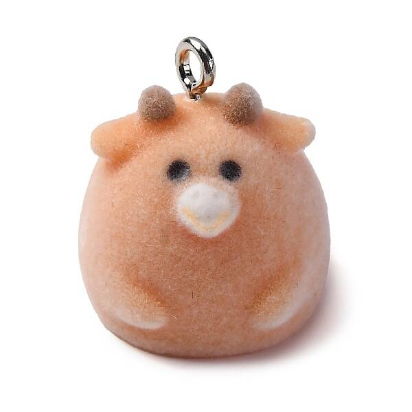 Flocky Animal Resin Pendants