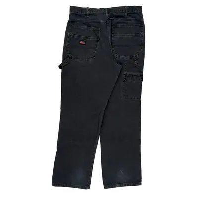 Dickies Double Knee Carpenter Trousers - 34W 30L Black Cotton | Size: 34″ waist